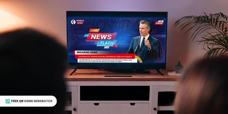 Gavin Newsom underskriver lov om at inkludere QR-koder på studenter-ID'er.